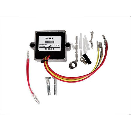 Sierra Voltage Regulator 18-5743-1, Replaces 815279A2 815279-1, Fits Mercury 16/40 Amp Charging Systems 1989-91
