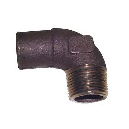 Sierra 18-8112 90 Degree Hose Fitting, 1 inch NPT x 1 1/4 inch, Crusader Inboard Cooling System, Replaces 97296 97854