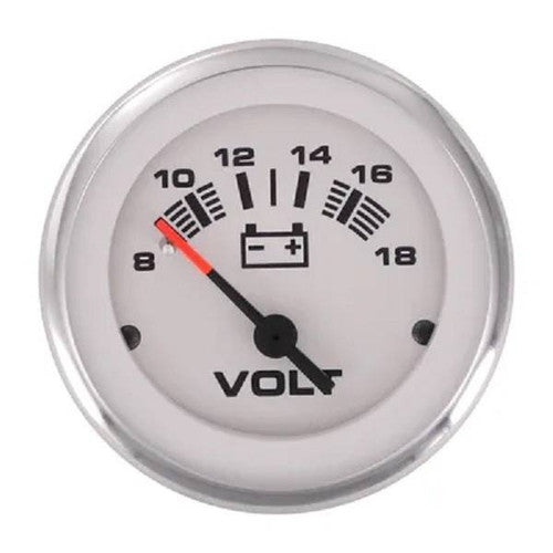Sierra 59656P Lido Voltmeter, Fog-Resistant, 8-18 VDC, 2 Inch Dial