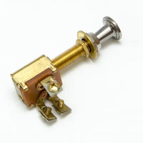 Sierra MP39400 Marine Push-Pull Switch, Chrome Plated Brass, 3-Terminal, ON-OFF