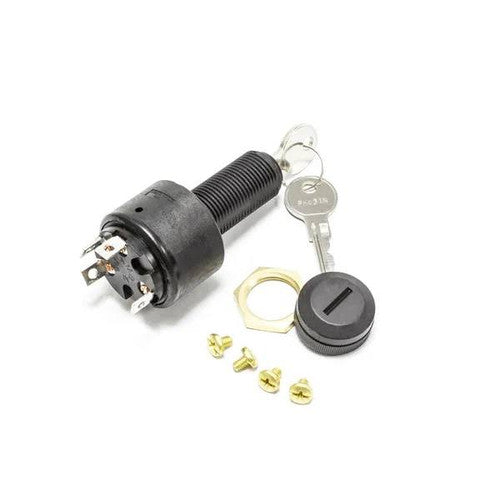 Sierra MP41040 Ignition Switch, 4-Position Conventional, 15 Amp, Knurled Black Plastic Cap