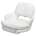 Moeller ST2000-HD 2000 Chair Boat Helm Seat with Cushion and Mounting Plate, White