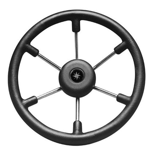 SeaStar Talon SW56811P Boat Steering Wheel, Black 3-Spoke, Fits Standard 3/4 Inch Tapered Helm Shafts