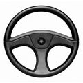 SeaStar Ace SW59691P Boat Steering Wheel, 13.5 Inch, Black Plastic, 3-Spoke, Universal 3/4 Inch Tapered Shaft Fit