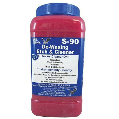 Sea Hawk S-90 De-Waxing Etch & Cleaner, Water-Based Surface Prep Cleaner, S-90GL
