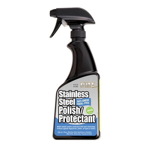 Flitz Stainless Steel Polish SS01306 - 16 oz Water-Based Streak-Free Metal Polish
