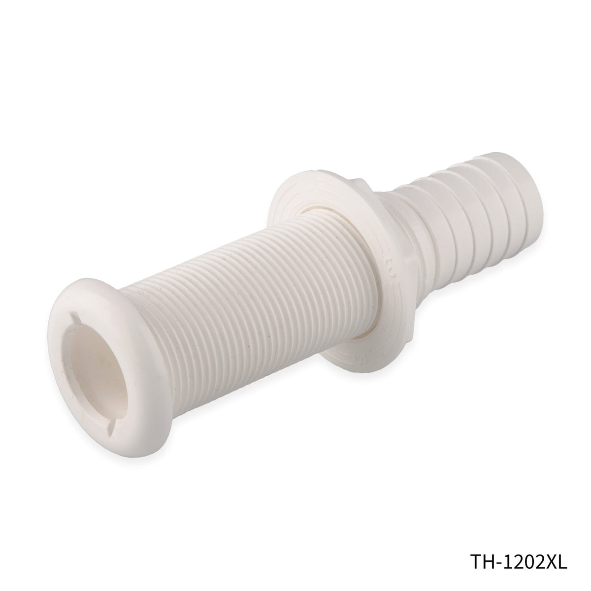 T-H Marine Thru-Hull Fitting TH-1200CP Straight 1-1/8 Inch Hose Chrome Plated