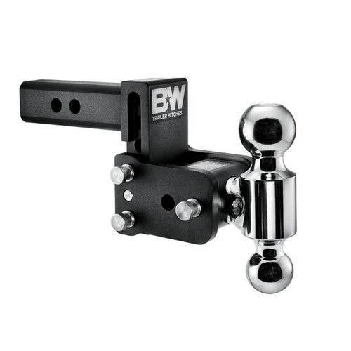 B&W Tow & Stow Adjustable 2-Ball Mount, 2 Inch Hitch, 10,000 lb GTW, Black - Available in 3 Inch to 7 Inch Drop