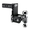 B&W Tow & Stow 2-Ball Mount - 2 Inch Hitch, 10K GTW, Black, Available in 5" and 7" Drop