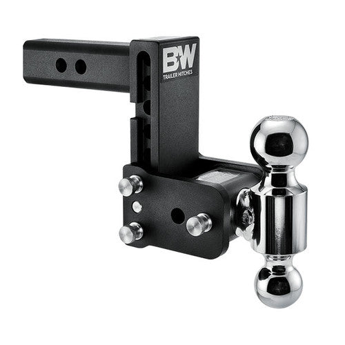 B&W Tow & Stow 2-Ball Mount - 2 Inch Hitch, 10K GTW, Black, Available in 5" and 7" Drop