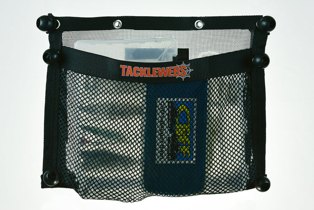 TackleWebs Bungee Storage Pocket, 16" x 12" - White or Black
