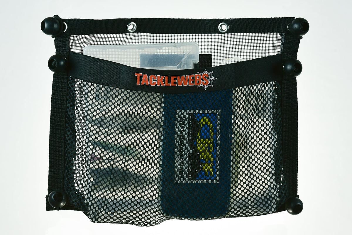 TackleWebs Bungee Storage Pocket, 16" x 12" - White or Black