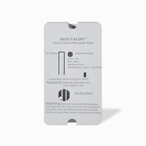 FX-4-Marine Carbon Monoxide Alarm, White Surface Mount 12 VDC Hard-Wire for Marine Use