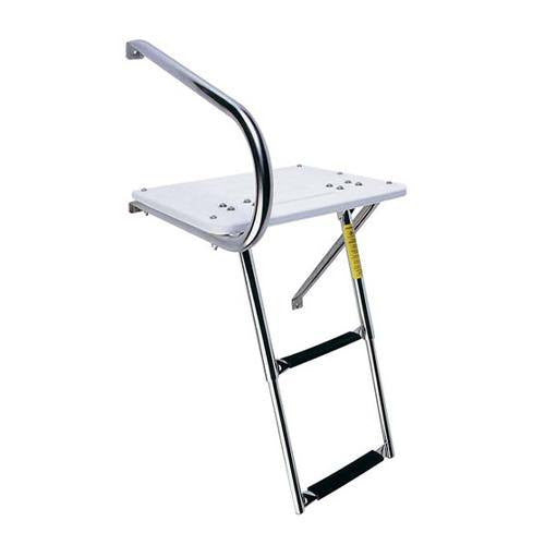 Garelick 19536 Outboard Transom Swim Platform with Telescoping Ladder