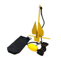 Gen3 Marine Painted Fluke Anchor Kit 5-1024 for PWC, Jet Skis, and Canoes with Line, Clip, and Storage Bag