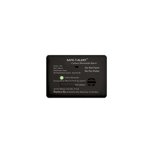 Carbon Monoxide Alarm, Black Surface Mount, 12 VDC Hard Wire, Part Number 62-541-BL