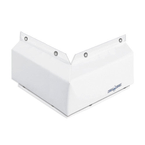 Hull Hugr White Dock Corner Bumper 12" - Vinyl/Polyester Tri-Laminate, HHB-C2W