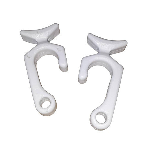 Taylor Made Products 1093 Rail Mount Fender Line Clip for 7/8 Inch Rails, White (Pair)