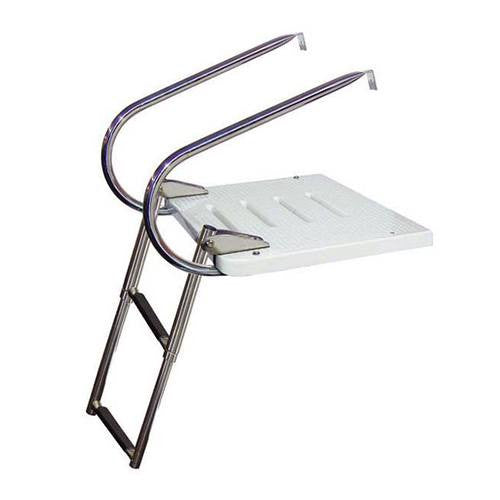JIF Marine EKT I/O Swim Platform with Telescoping Ladder, 300 Pound Capacity