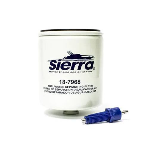 Sierra 18-7968 Fuel Water Separator Filter, 10 Micron, Replaces Mercury 35-18458Q4, V6 EFI 1996-Up