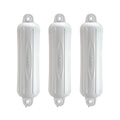 Attwood 93553P2 SoftSide Oval Boat Fender, White, 5 Inch Diameter, 3-Pack