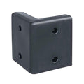 JIF Marine 10-Inch Corner Bumper - Black UV-Resistant Blow-Molded Dock Corner Guard (FBF2)