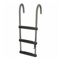 JIF Marine EJZ3 3-Step Removable Telescoping Pontoon Ladder, 400 Pound Capacity