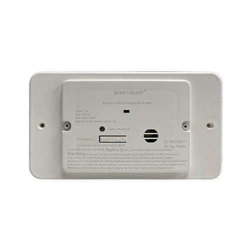 Safe-T-Alert 62 Carbon Monoxide Alarm, White Flush Mount with Trim Ring, 12 Volt Hardwire, MWD-62-542-WT-TR