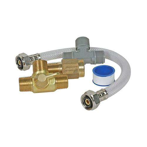 Camco Quick-Turn Permanent Water Heater By-Pass Kit, Brass Valve, Part 35983