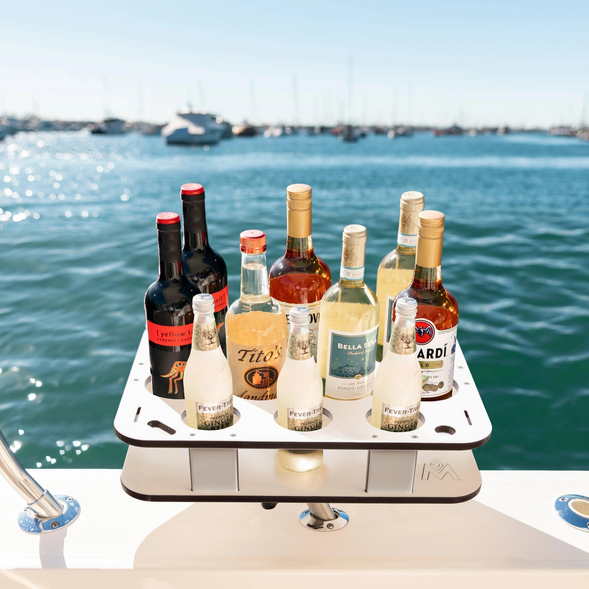 Magma Rectangle Party Table T10-531 with LeveLock Mount, HDPE Boat Serving Table