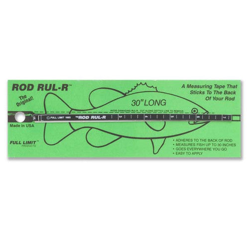 World Wide Marine Rod Rul-R Fishing Rod Measuring Tape, Measures Fish Up to 30 Inches