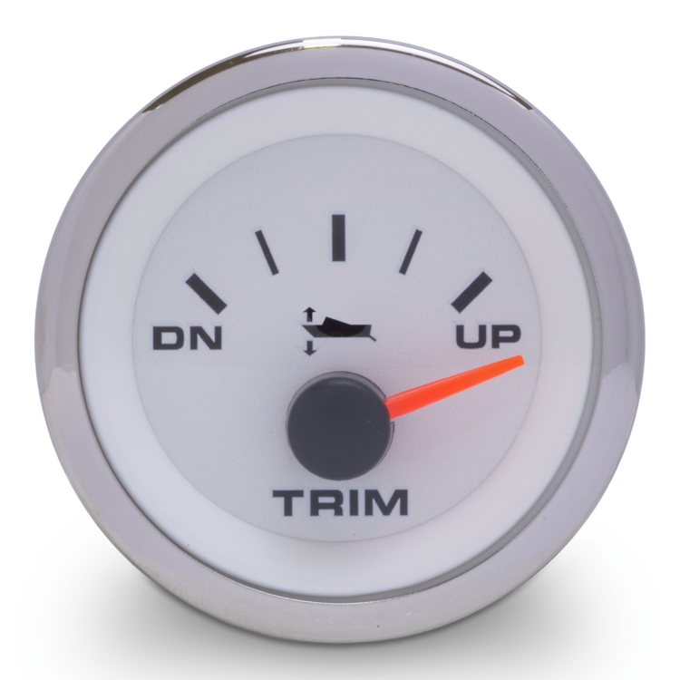 Sierra 62549P White Premier Pro 2 Inch Trim Gauge for Mercury/Volvo Penta DP/SX and Yamaha