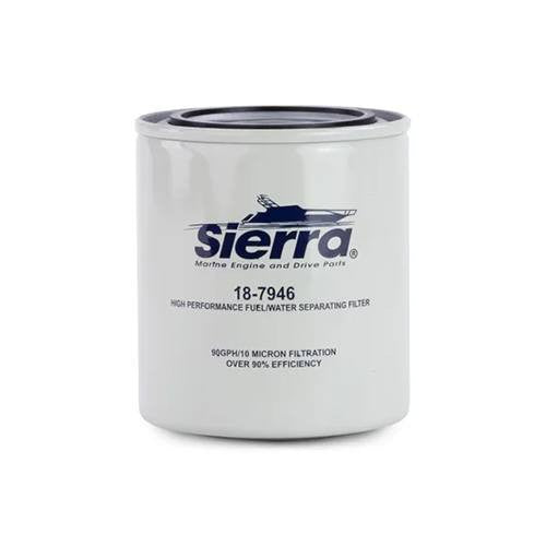 Sierra 18-7946 Fuel Water Separator Filter, 10 Micron, OMC Thread, Replaces OMC 502905