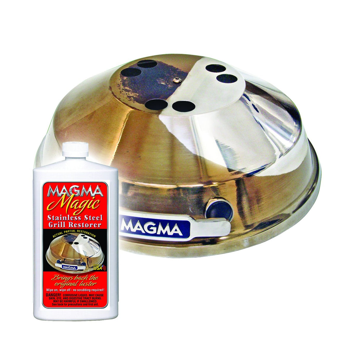 Magma Magic Stainless Steel Grill Restorer and Cleaner, 16 Fluid Ounce Spray (A10-272)