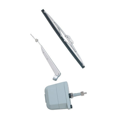 AFI 500 Wiper Kit - 80 Degree Sweep Waterproof Wiper Motor with Stainless Steel Blade and Arm, Part 30004
