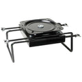 Attwood Clamp-On Boat Swivel Seat Mount, Adjustable 7.5 to 18 Inches, Black Powder-Coated Steel