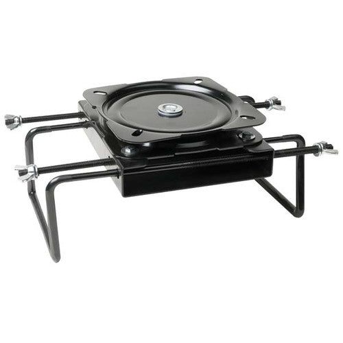 Attwood Clamp-On Boat Swivel Seat Mount, Adjustable 7.5 to 18 Inches, Black Powder-Coated Steel