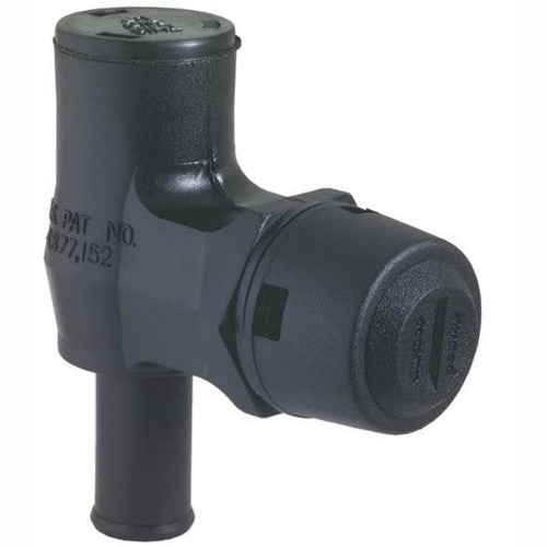 Attwood P-Trap 90 Degree Fuel Tank Vent, Black, Standard Mount for 5/8 Inch Hose - 1670-3