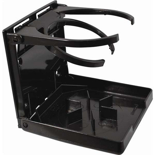 Attwood Dual Ring Drink Holder, Fold-Up Can and Mug Cooler, Black