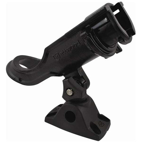 Attwood 5009-4 Heavy-Duty Adjustable Rod Holder with Combo Mount, Black