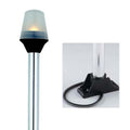 Attwood 5122-08-7 All-Round Fixed Base Navigation Light, 8-Inch Aluminum Pole, Black Base
