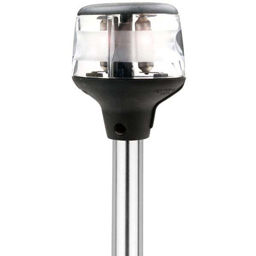 Attwood 7201-P-7 Fold-Down Incandescent Anchor/Masthead Navigation Light, 12 Inch Aluminum Pole, Black Composite Base