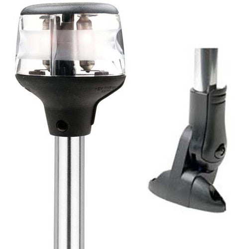 Attwood 7202-P-7 Folding 20 Inch Masthead/Anchor Light, 12-Volt Aluminum Pole, 3 Nautical Mile Visibility