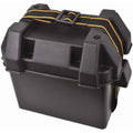 Attwood 9082-1 Small Battery Box with Mounting Strap, Fits U1 and Series 16 Batteries, Black Vented