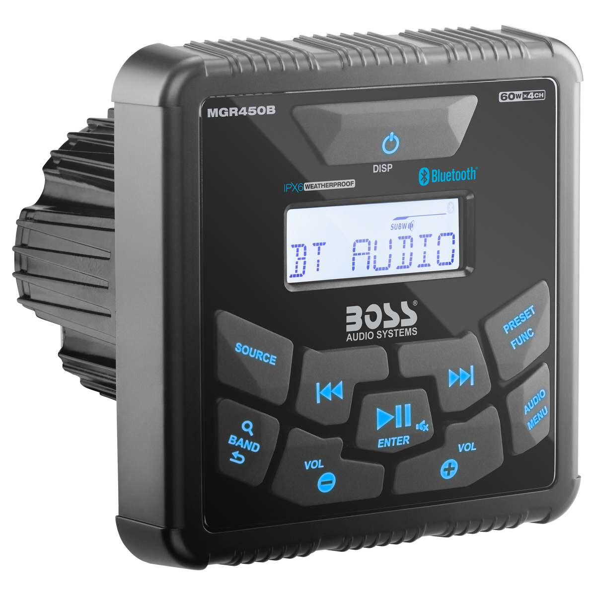Boss Audio MGR450B In-Dash Marine Gauge Digital Media Bluetooth Receiver, AM/FM