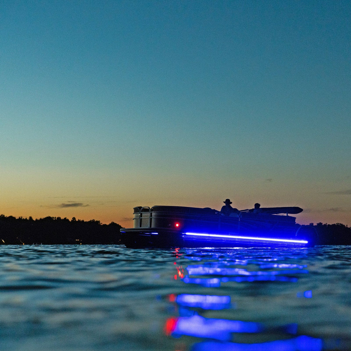 T-H Marine LED-PBDK25B Blue Pontoon Boat Under Deck LED Light Kit - 25 ft Strips for 24-30 Foot Boats