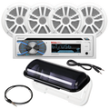 Boss Audio Systems MCK508WB.64S Marine Bluetooth Stereo Package with 6.5 Inch White Speakers