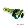 T-H Marine TH-750CP Chrome Plated Plastic Straight Thru-Hull Fitting, 3/4 Inch Hose