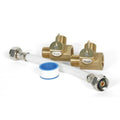 Camco Permanent Water Heater By-Pass Kit with Brass Valves and 8 Inch Hose for 6 Gallon Tanks
