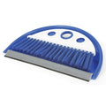 Camco Dust Pan with Whisk Broom, 43945, Compact Set with Hanger Hole, Blue